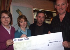 Owen Doyle, far right, presents a cheque for €13,560 on behalf of 'Doyle's Angels' bikers to East Inishowen Special Needs. Included in photograph is Sean McCauley, chairman, Anne Holmes, secretary, far left and Geraldine Canavan, treasurer.