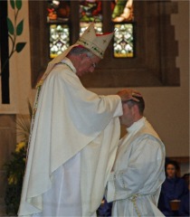 Fr Daniel McFaul is ordained at St Eugene�s Cathedral by Dr Seamus Hegarty, Bishop of Derry.