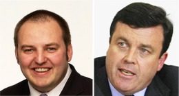 P�draig MacLochlainn, left and Brian Lenihan