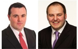Cllr Brendan Byrne, left and Cllr Pádraig MacLochlainn.