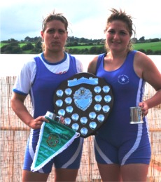 Laura and Claire D�Urso pictured with their national trophy at the National Rowing Championships Inniscarra, Co Cork. 
